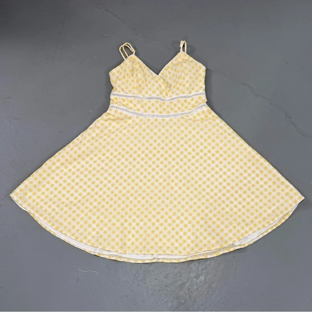 Girls Embroidered Yellow Flower Dress